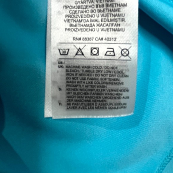 Adidas Golf Tank Top Womens XL Aqua Blue Stretch Racerback 1/4 Zip Performance - Picture 4 of 10
